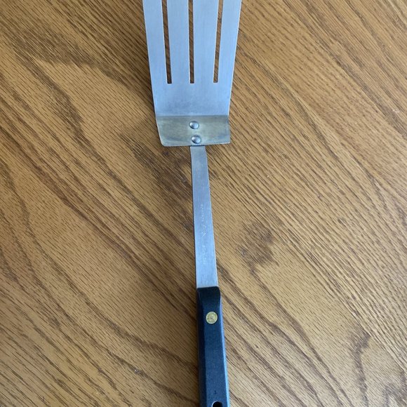 Vintage Robeson Slotted Spatula Sure Edge Full Tang Black Handle - Picture 11 of 11